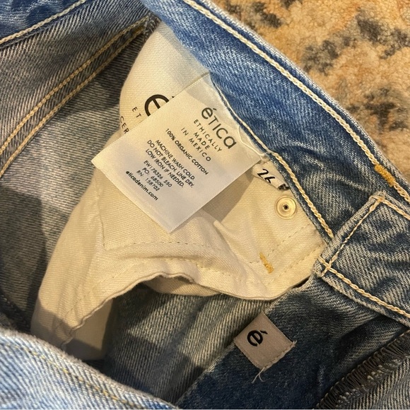 Distressed Etica Blue Denim Jeans - Picture 4 of 5